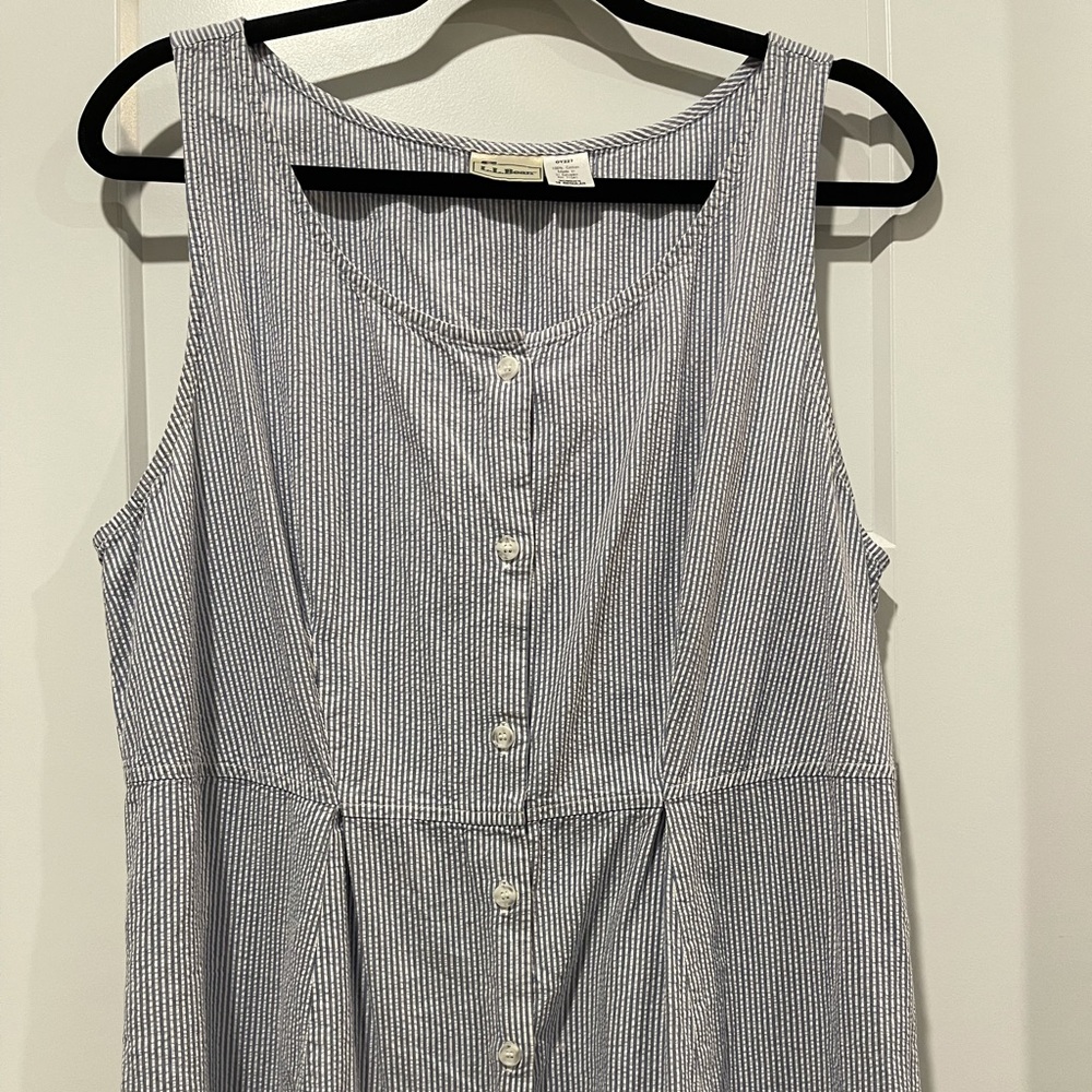 L. L. Bean Vintage seersucker midi dress